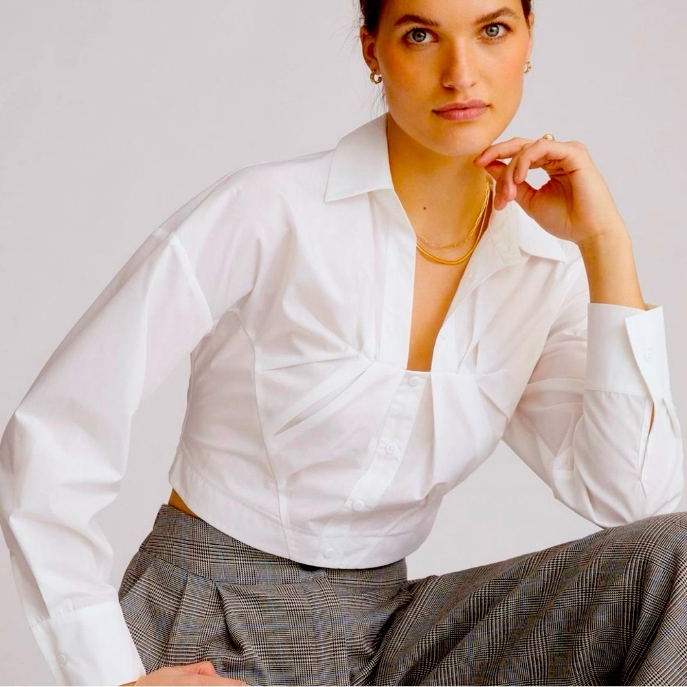 Anthropologie White Button Down Shirt
